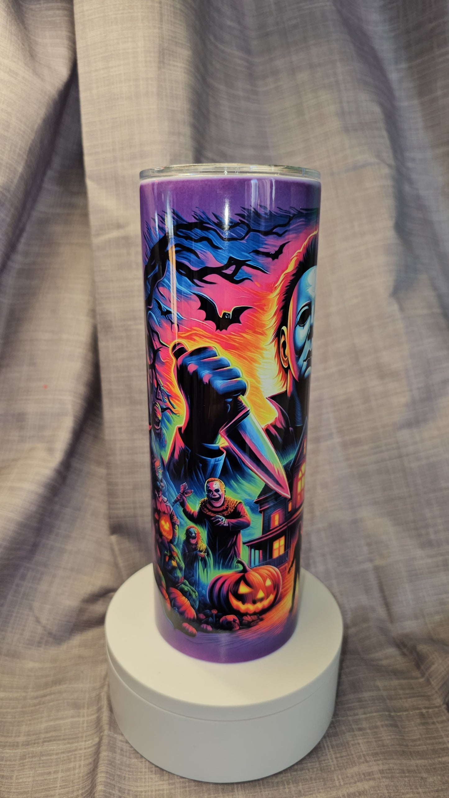 Customizable Michael Myers Halloween Insulated Travel Tumbler