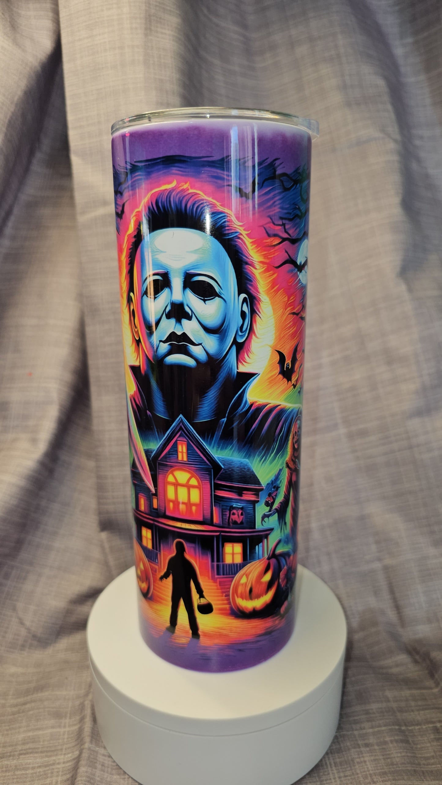 Customizable Michael Myers Halloween Insulated Travel Tumbler