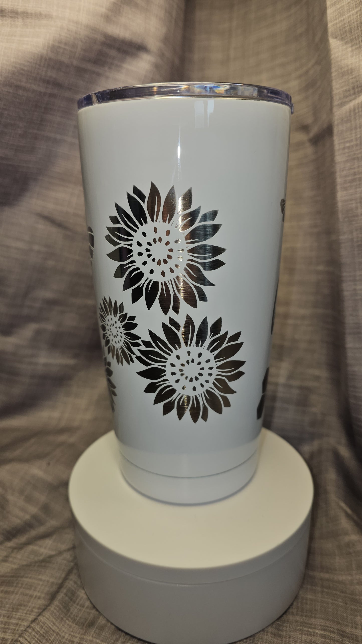 Bee Happy Laser Engraved 20oz travel Mug