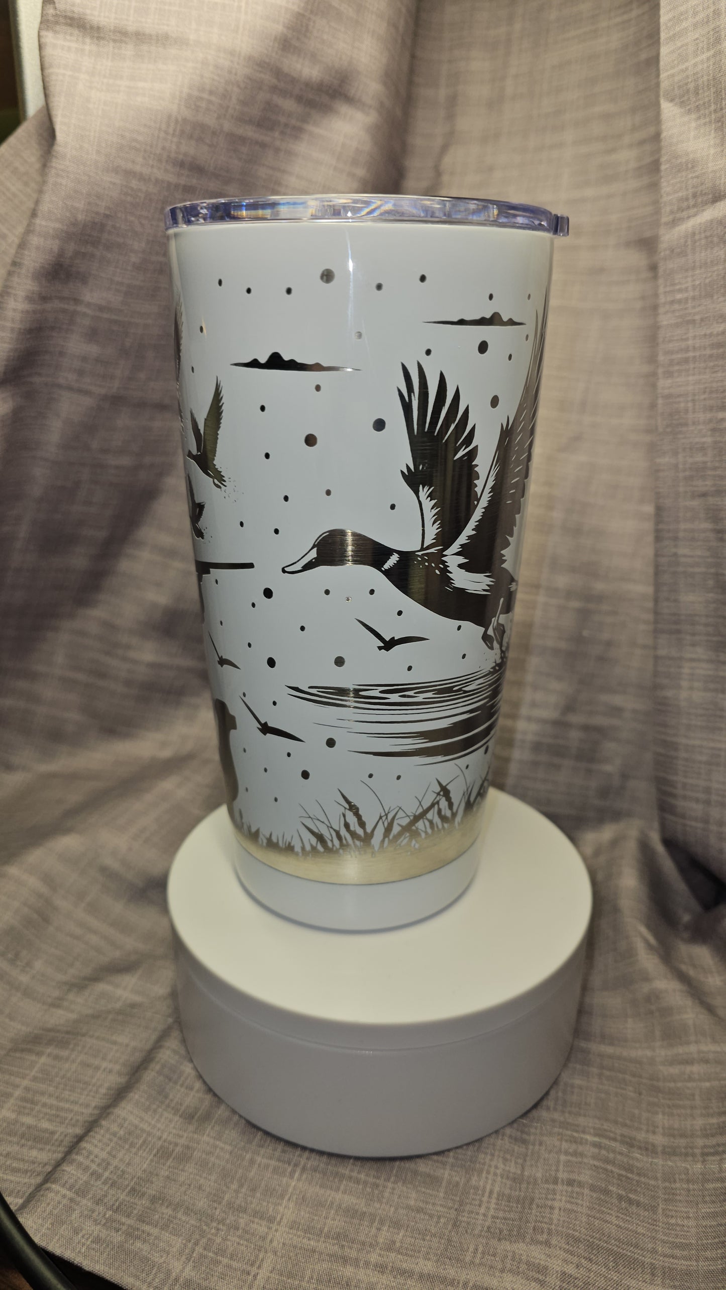 Laser Engraved Duck Hunter 20oz Insulated Travel Tumbler | Mug | Cup