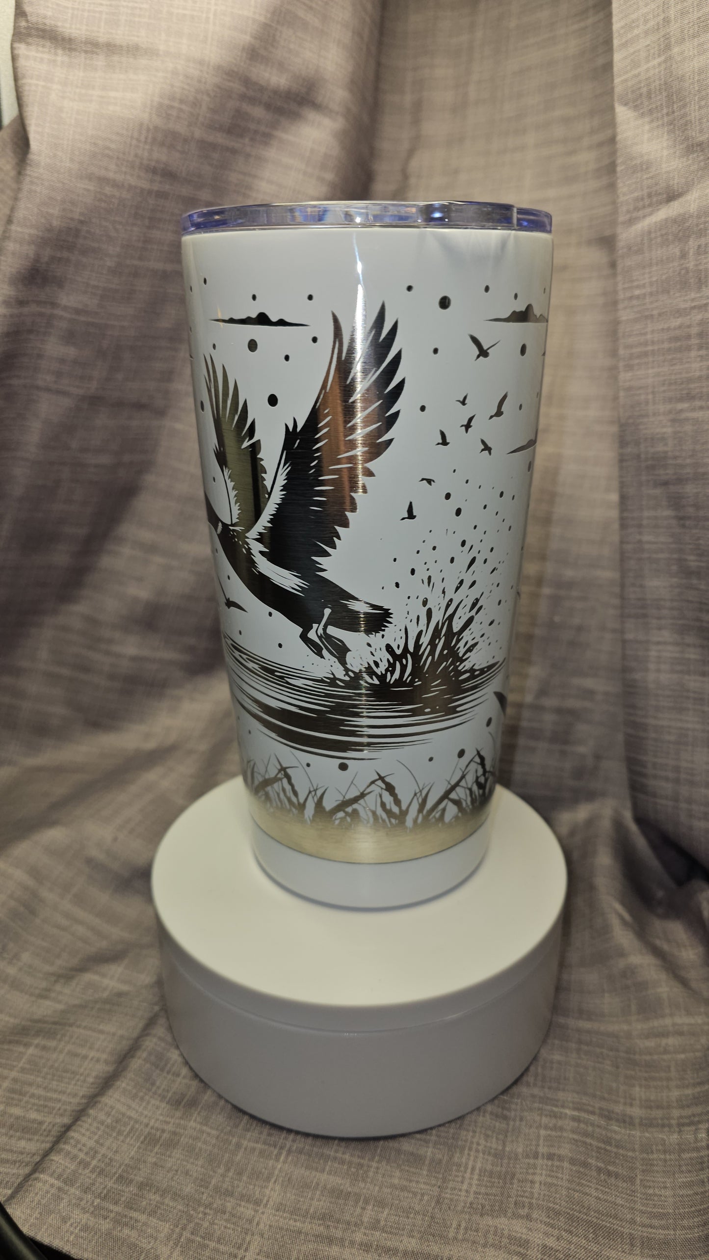 Laser Engraved Duck Hunter 20oz Insulated Travel Tumbler | Mug | Cup