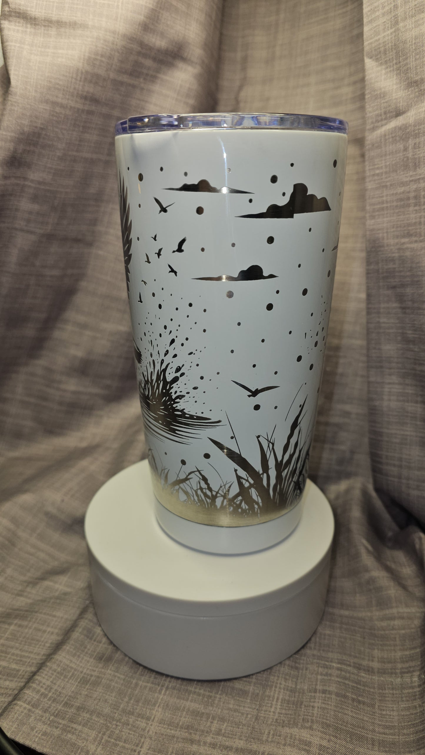 Laser Engraved Duck Hunter 20oz Insulated Travel Tumbler | Mug | Cup