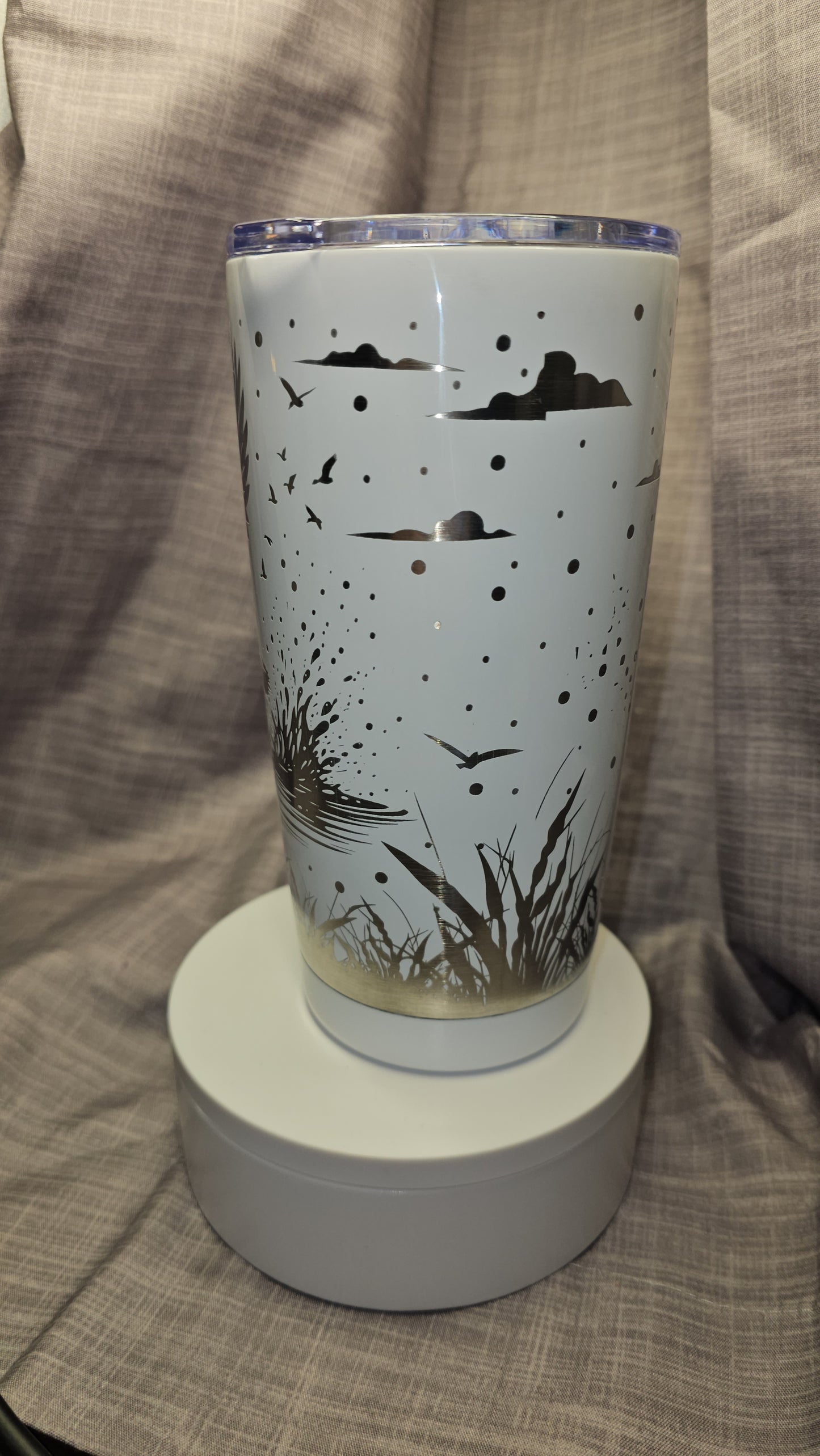 Laser Engraved Duck Hunter 20oz Insulated Travel Tumbler | Mug | Cup