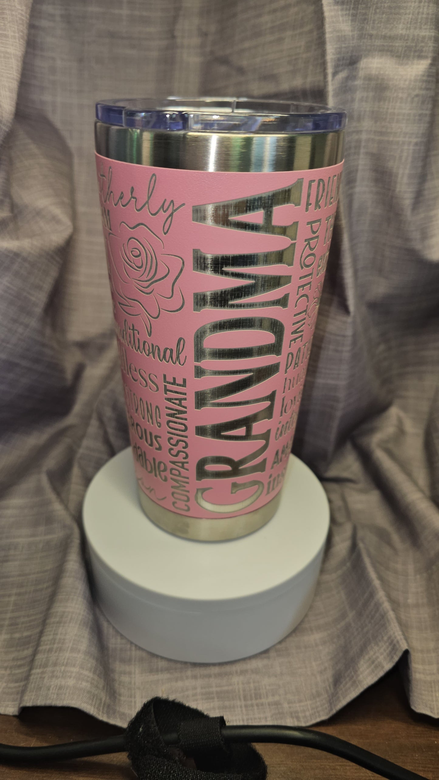 Grandma Laser Engraved Insulated Travel Mug