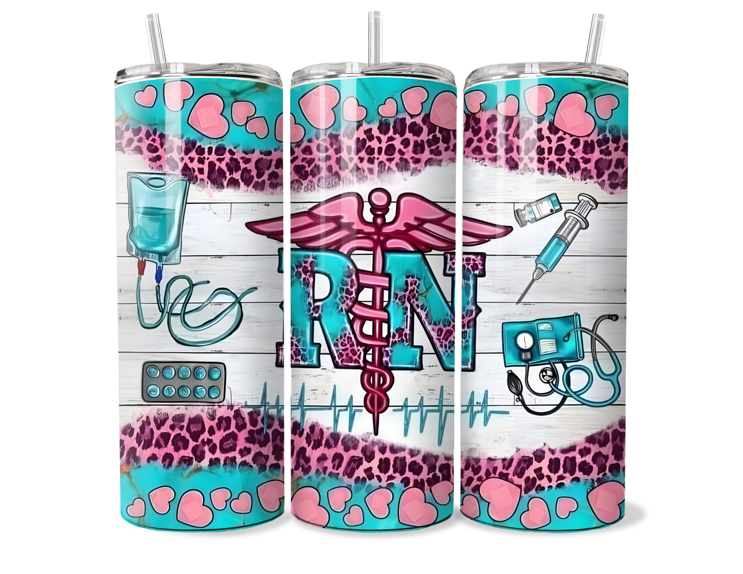 RN Registered Nurse Tumbler - Custom Stainless Steel Nurse Travel Mug