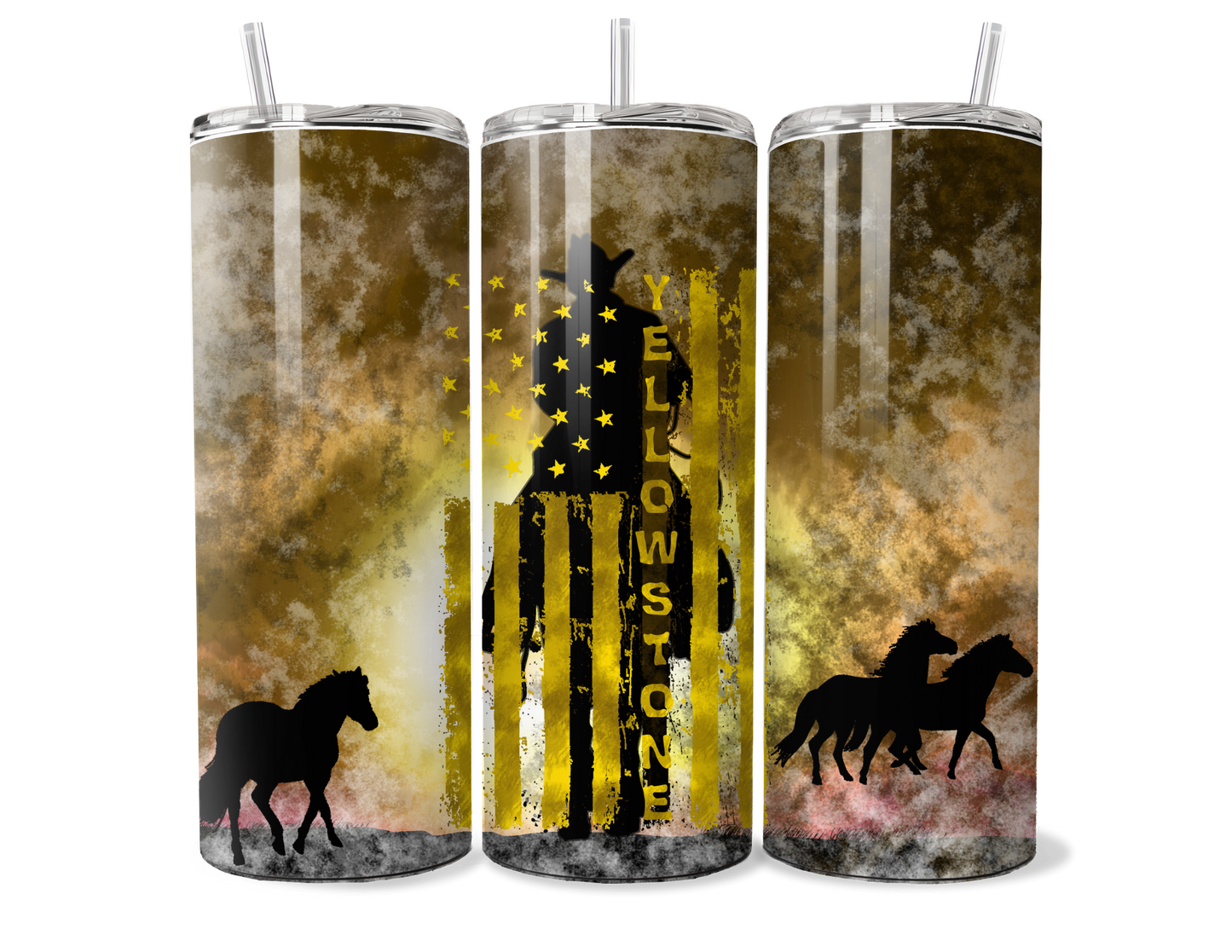 Custom 20oz/30oz Yellowstone Insulated Tumbler - Western Cowboy Drinkware