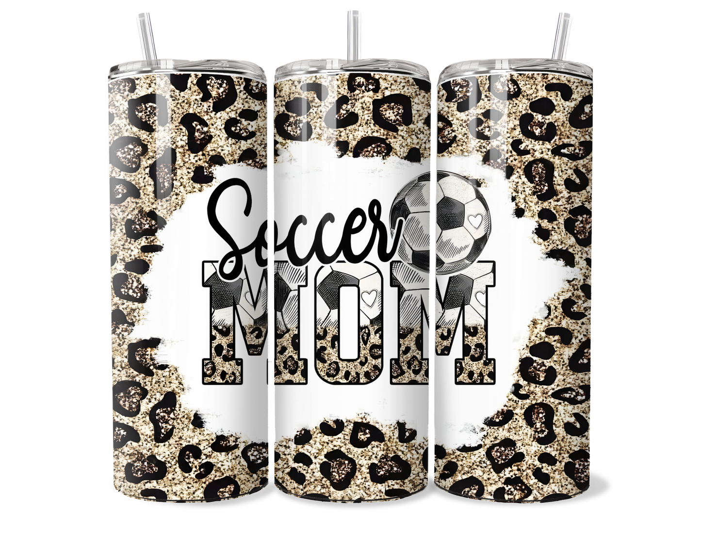 Leopard Print Soccer Mom Insulated Tumbler