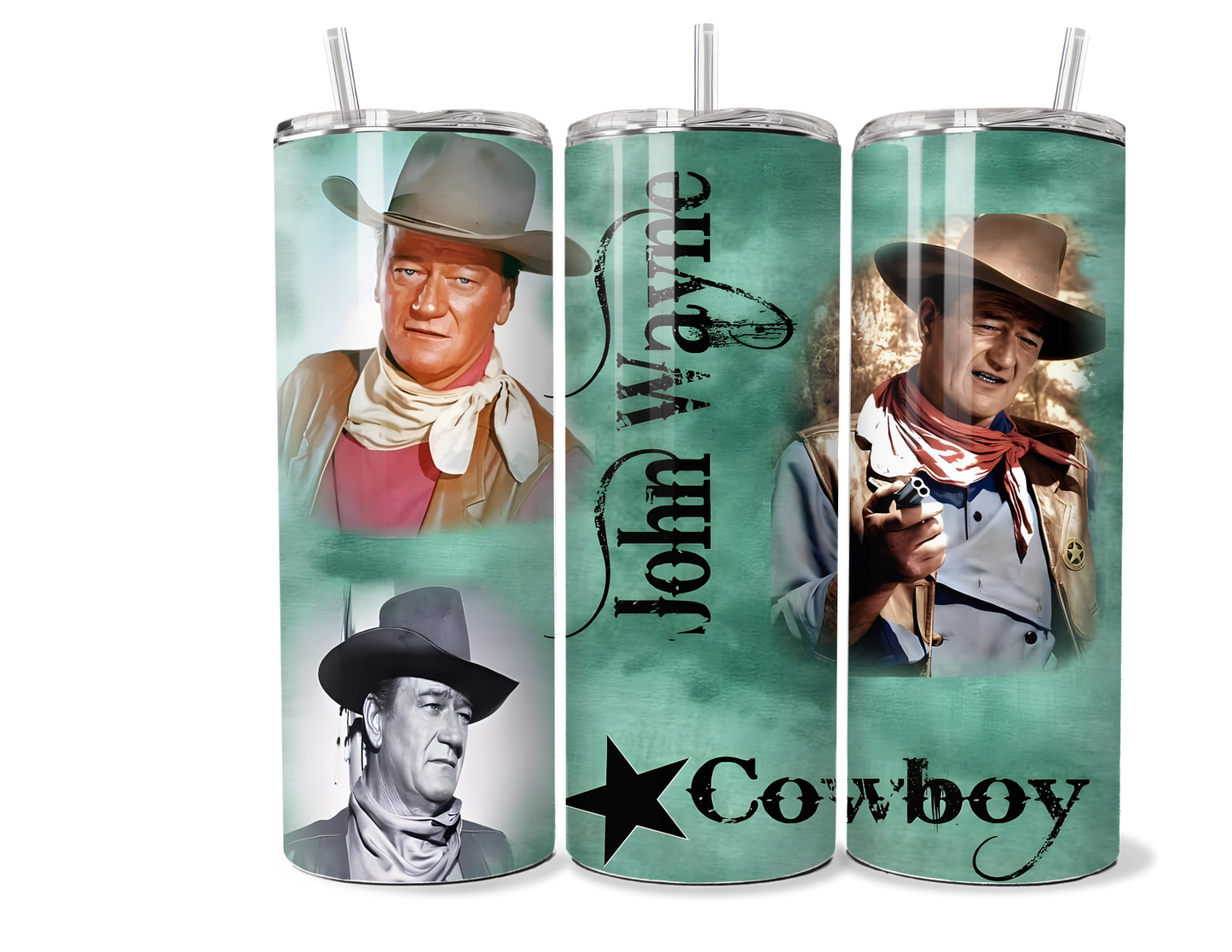 John Wayne "The Duke" Insulated Travel Tumbler - Custom Western Drinkware