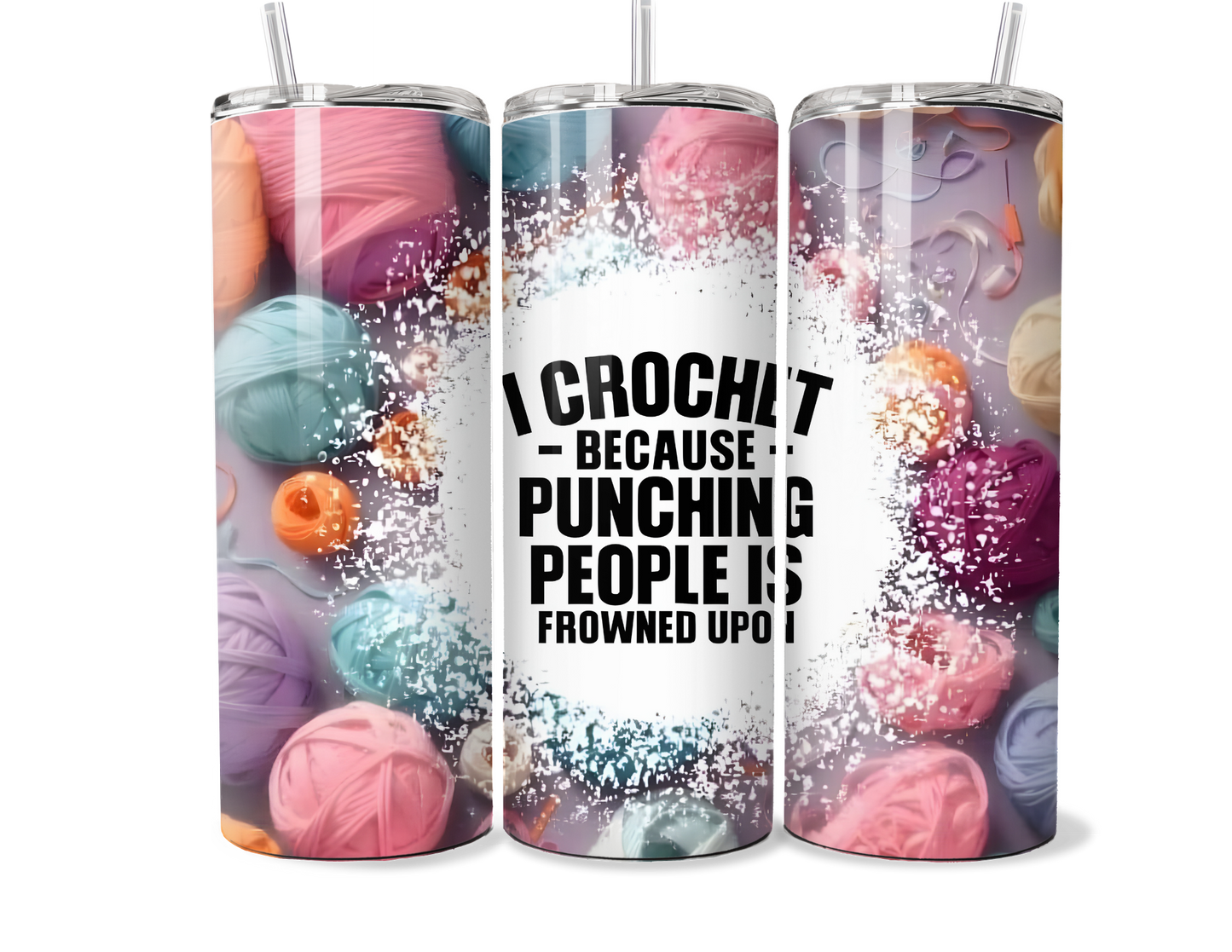 Funny Crochet Tumbler - 20oz/30oz Sarcastic Yarn Lover Gift