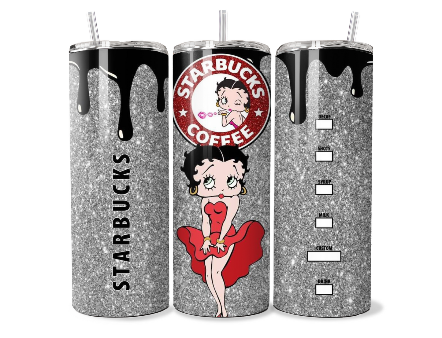 Elegant Bettye Boop Starbucks Insulated Tumbler