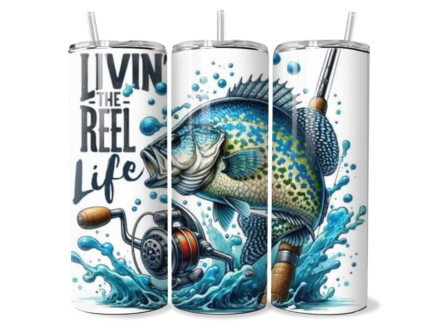 Livin the Reel Life Crappie Insulated Tumbler | Cup