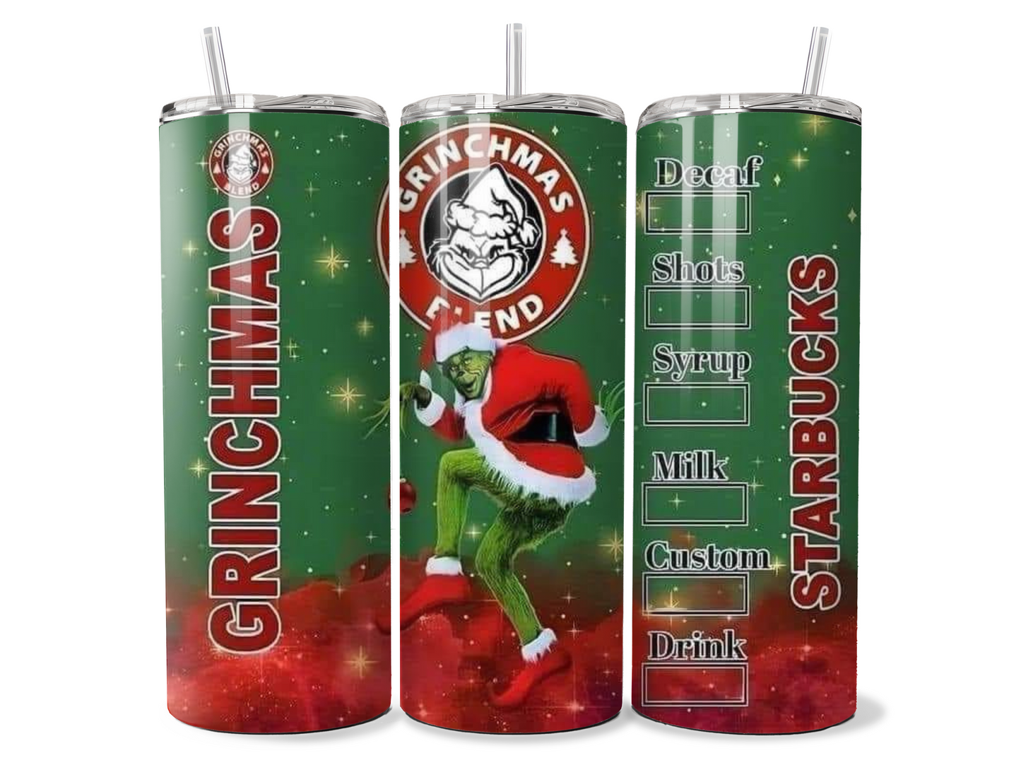 Merry Grinchmas Blend Christmas Insulated Travel Tumbler