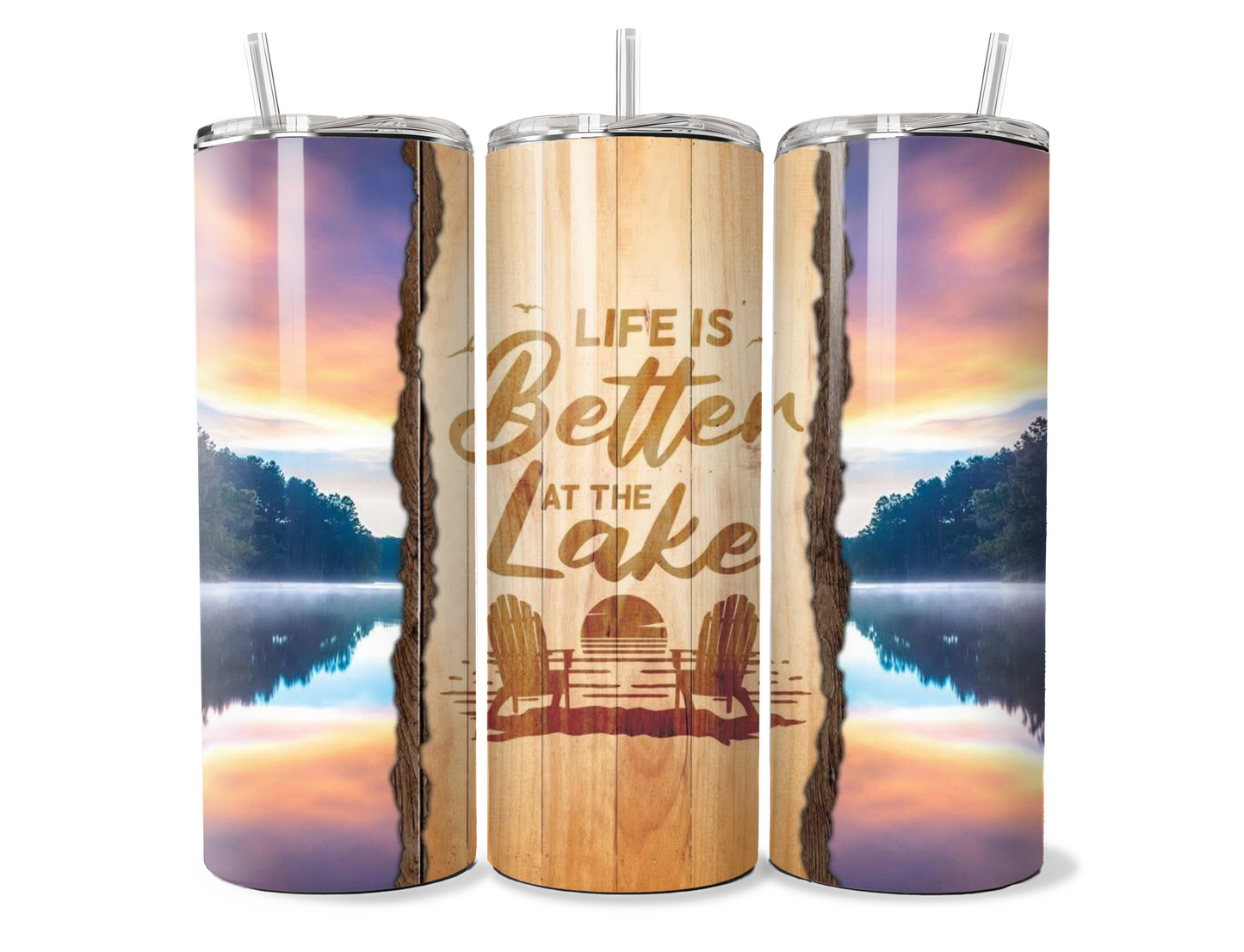 Life is Better at the Lake Insulated Travel Tumbler