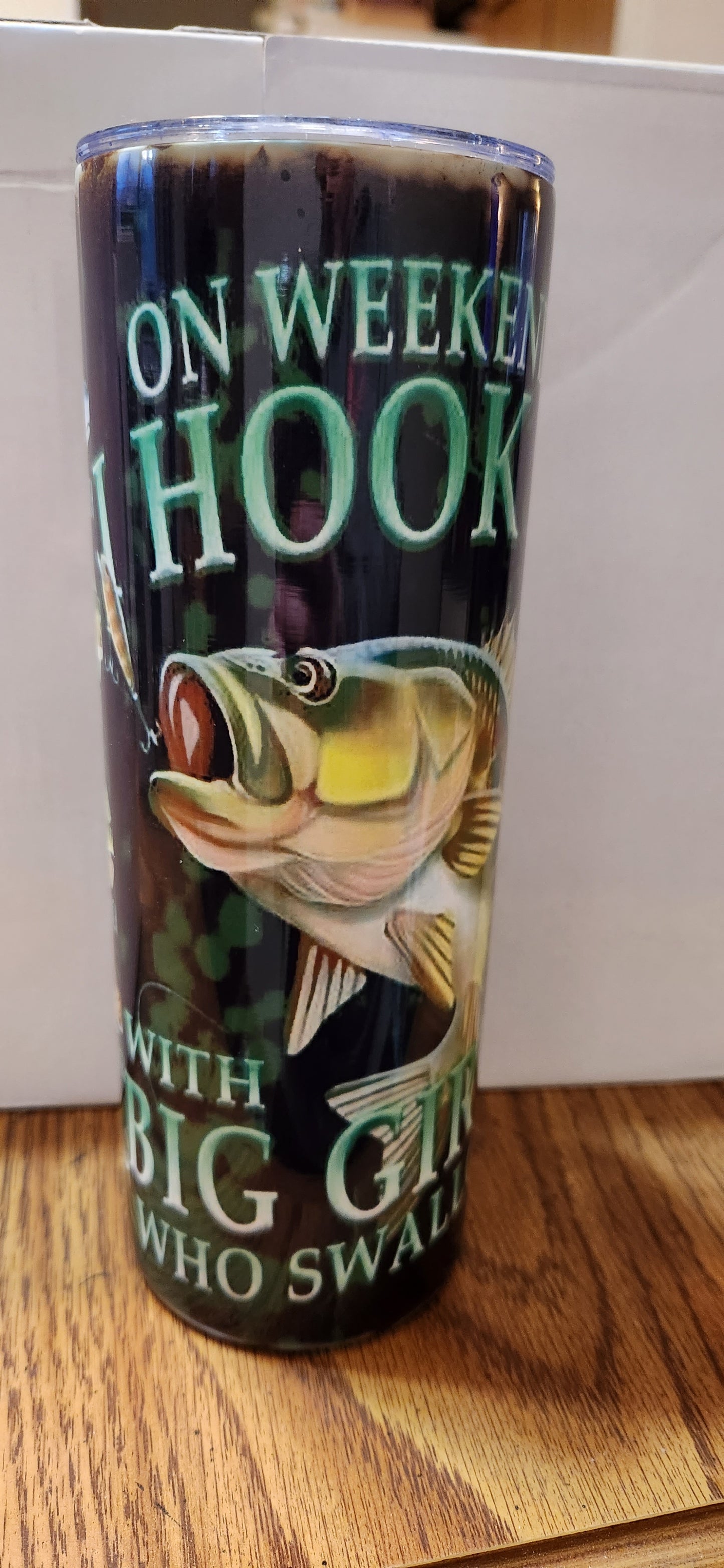 Fun and Sassy "I hook up with big girls who Swallow on Weekends" Insulated Fishing Tumbler | Cup