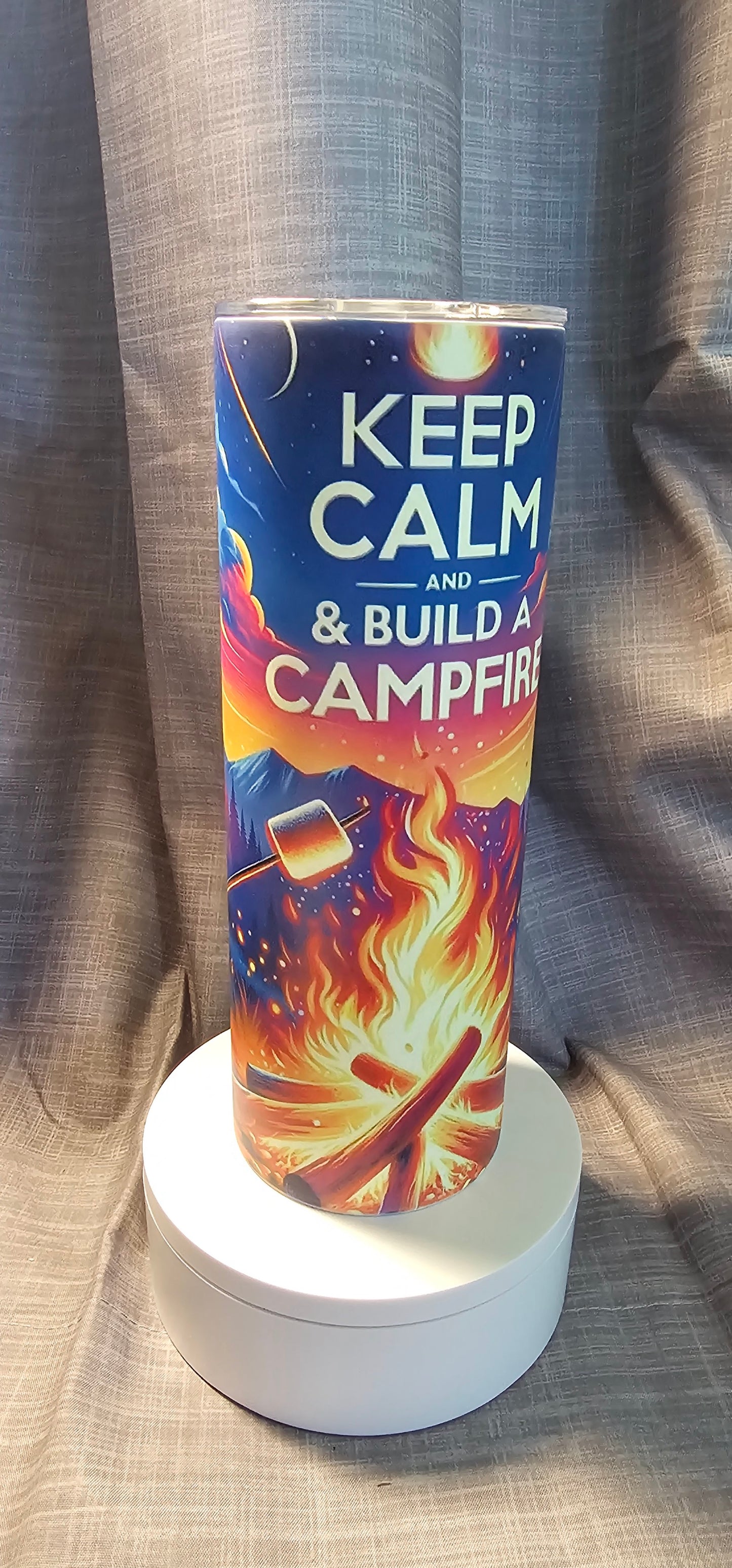Keep Calm and Build a Campfire Insulated Travel Tumbler | Cup | Mug
