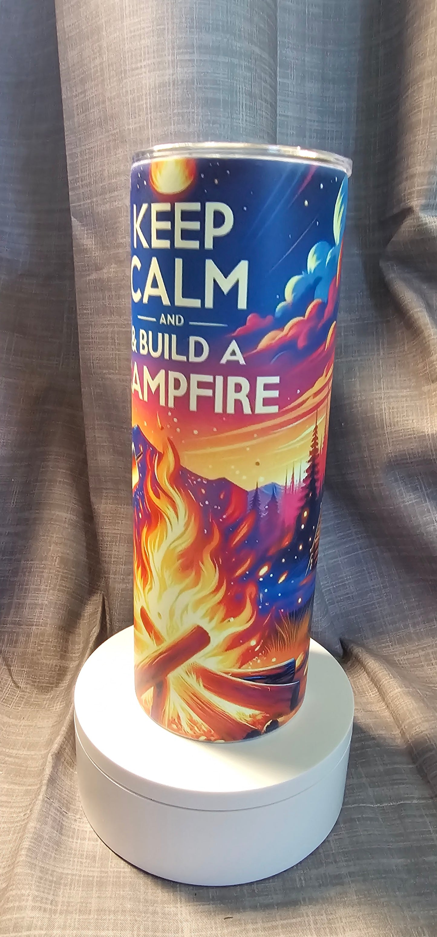 Keep Calm and Build a Campfire Insulated Travel Tumbler | Cup | Mug