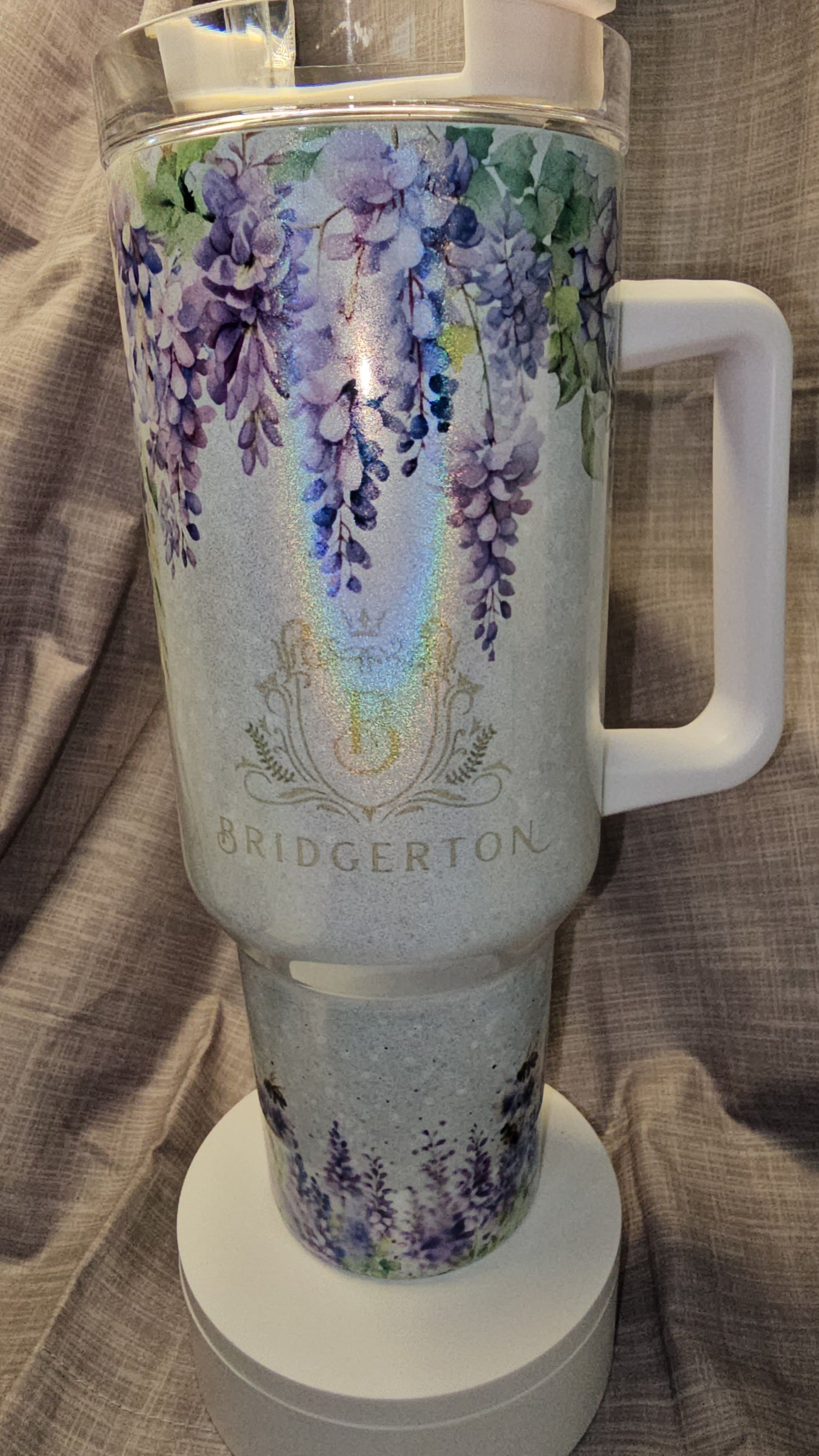 Beautiful Custom Designed Bridgerton Travel Tumbler