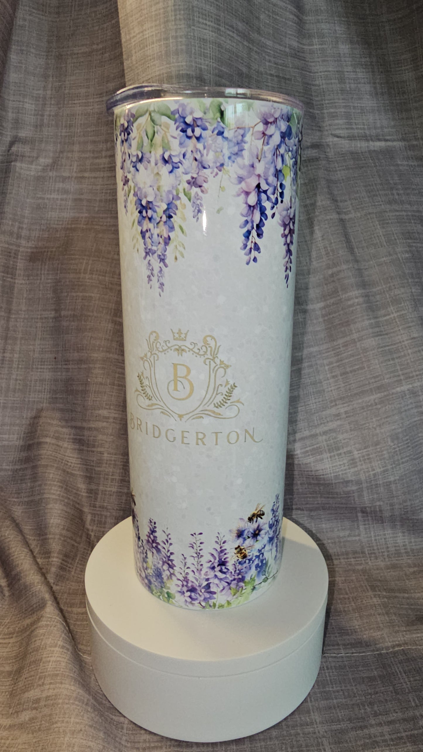 Beautiful Custom Designed Bridgerton Travel Tumbler