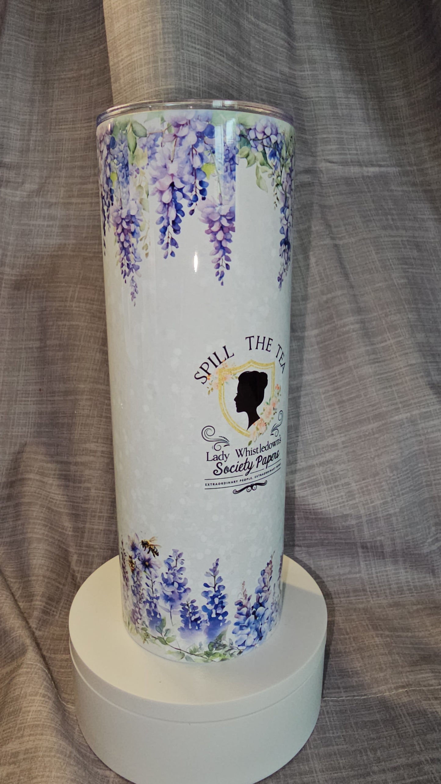 Beautiful Custom Designed Bridgerton Travel Tumbler