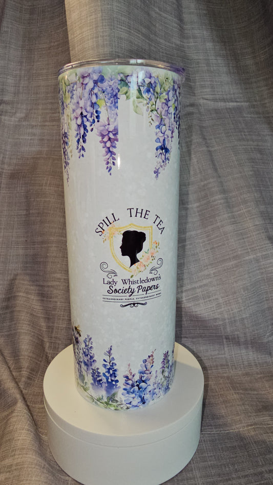 Beautiful Custom Designed Bridgerton Travel Tumbler