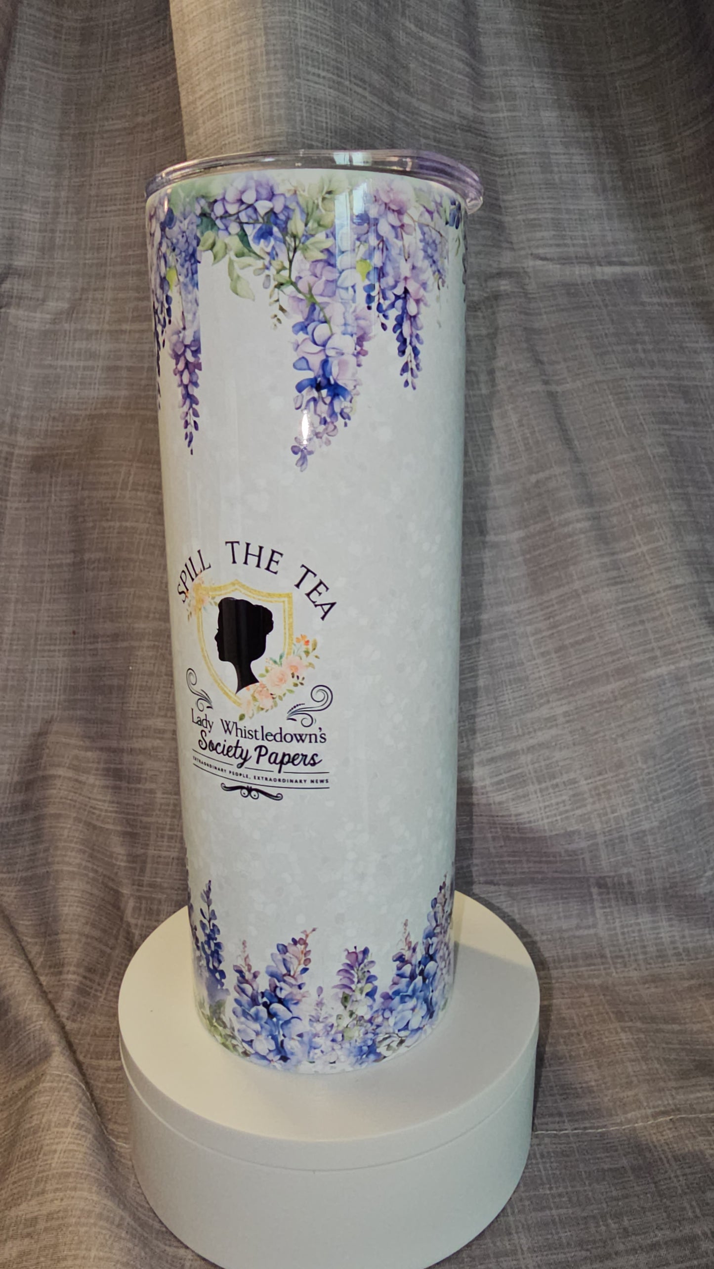 Beautiful Custom Designed Bridgerton Travel Tumbler