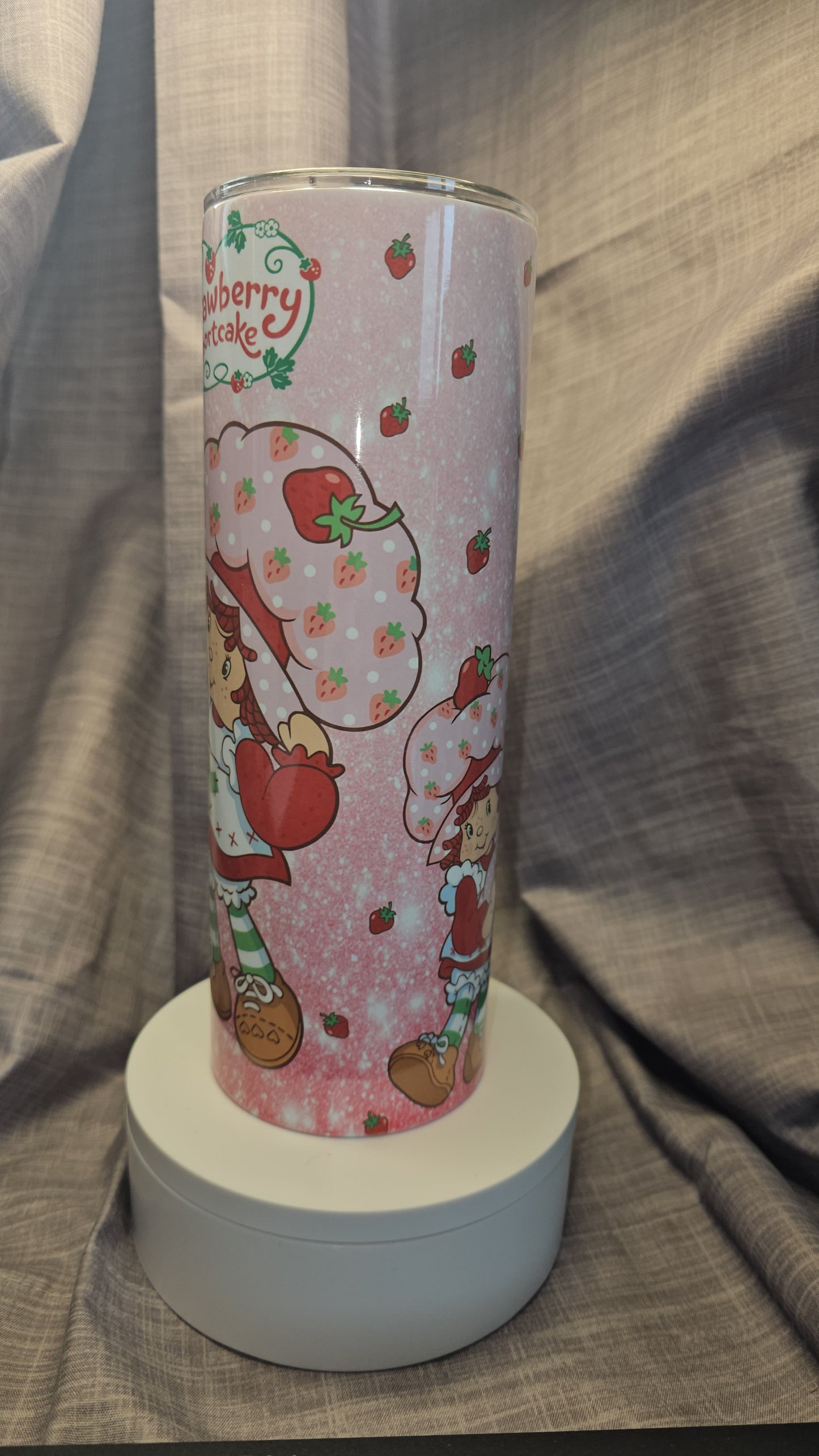 Customizable Insulated Travel Tumbler with Strawberry Shortcake!!