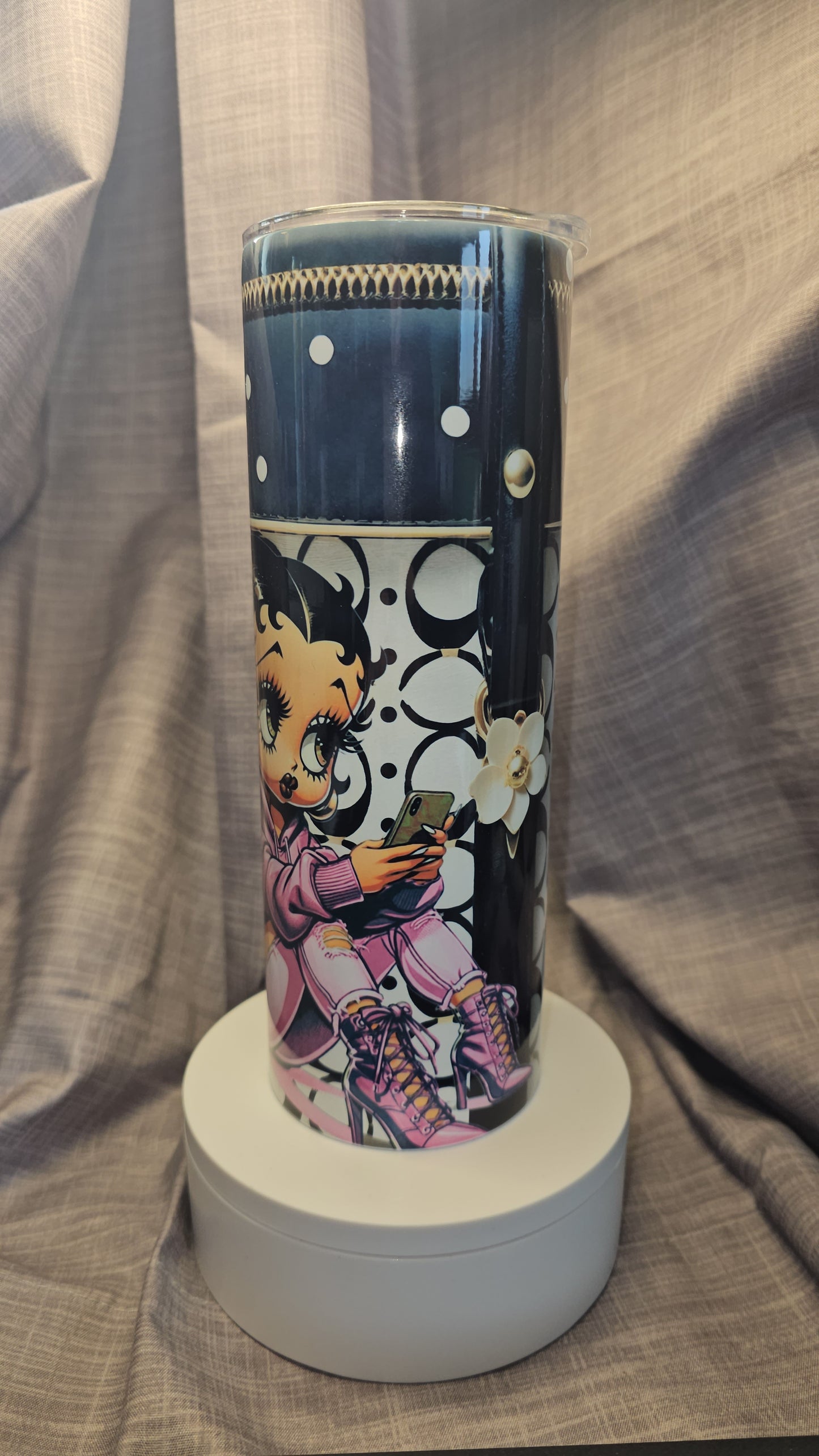 Custom Insulated Travel Tumbler with Betty Boop