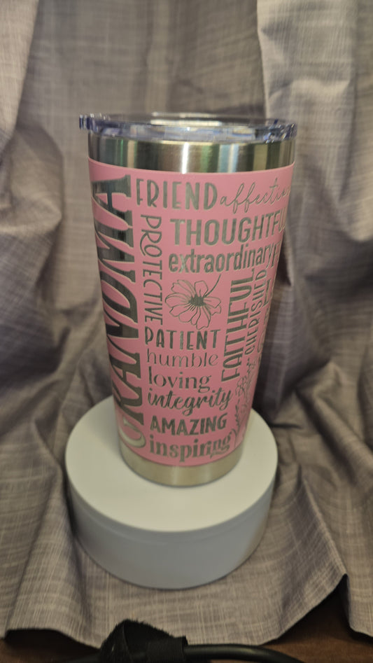 Grandma Laser Engraved Insulated Travel Mug