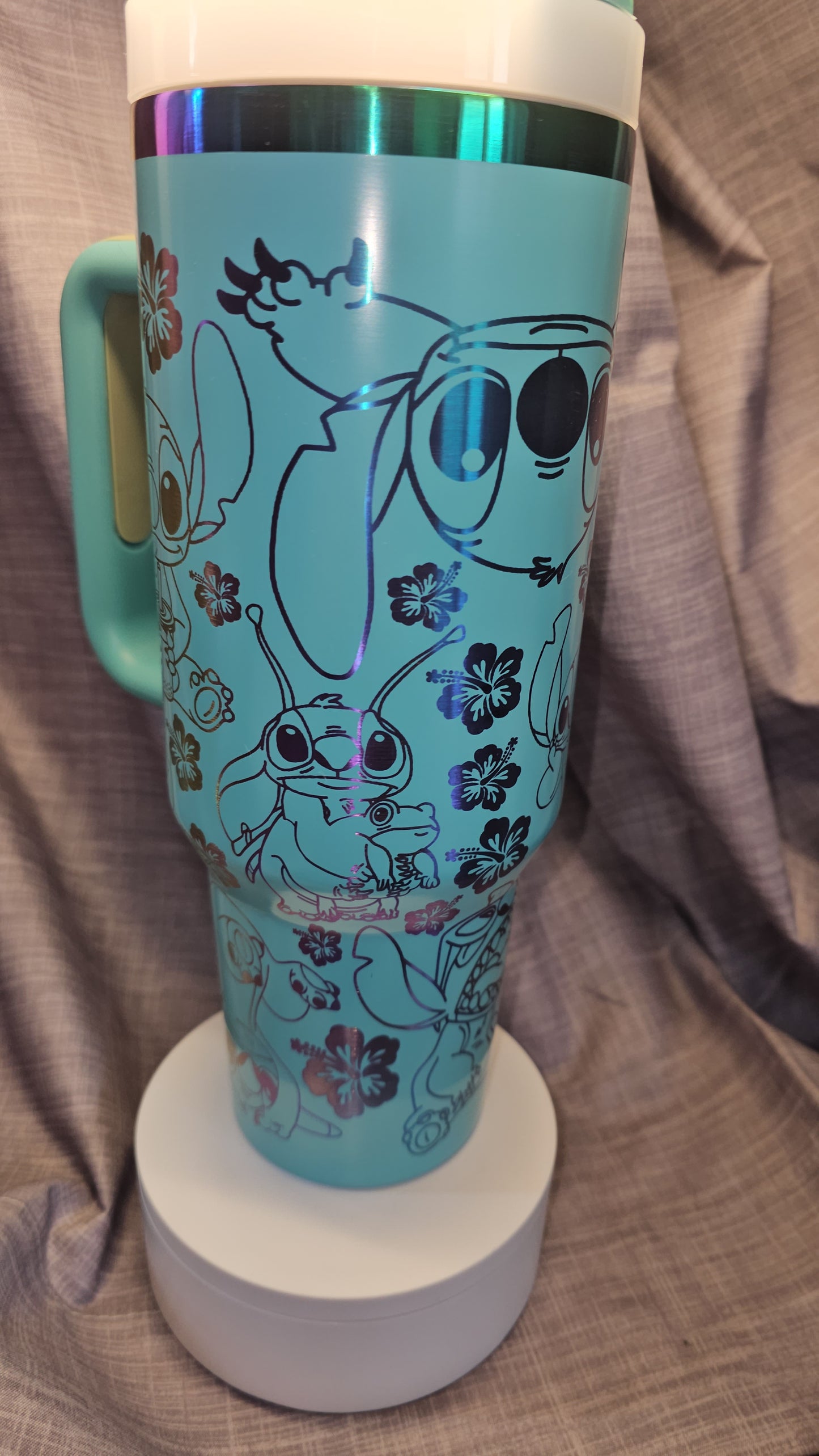 40oz Laser Engraved Stitch Tumbler