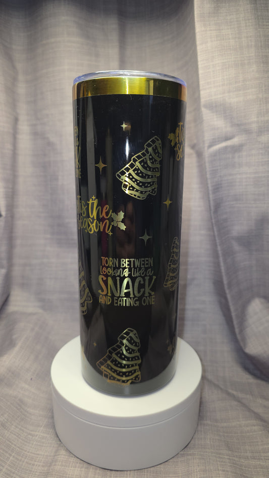 20oz Debbie Christmas Tree Laser Engraved Insulated Travel Mug