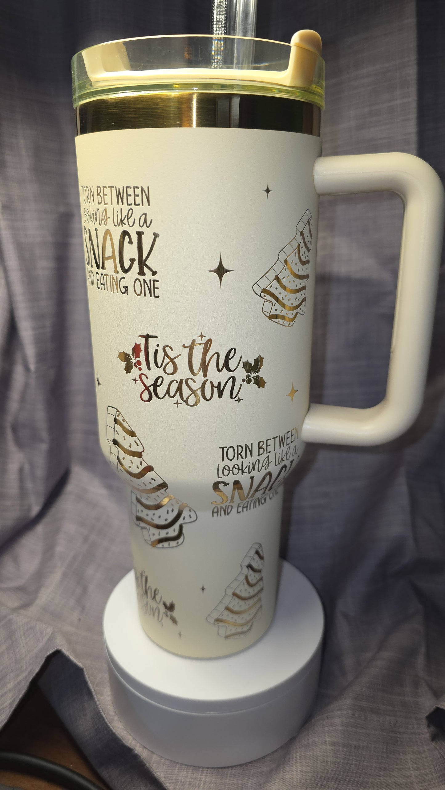40oz Laser Engraved Christmas 🎄 Tree Insulated Travel Tumbler
