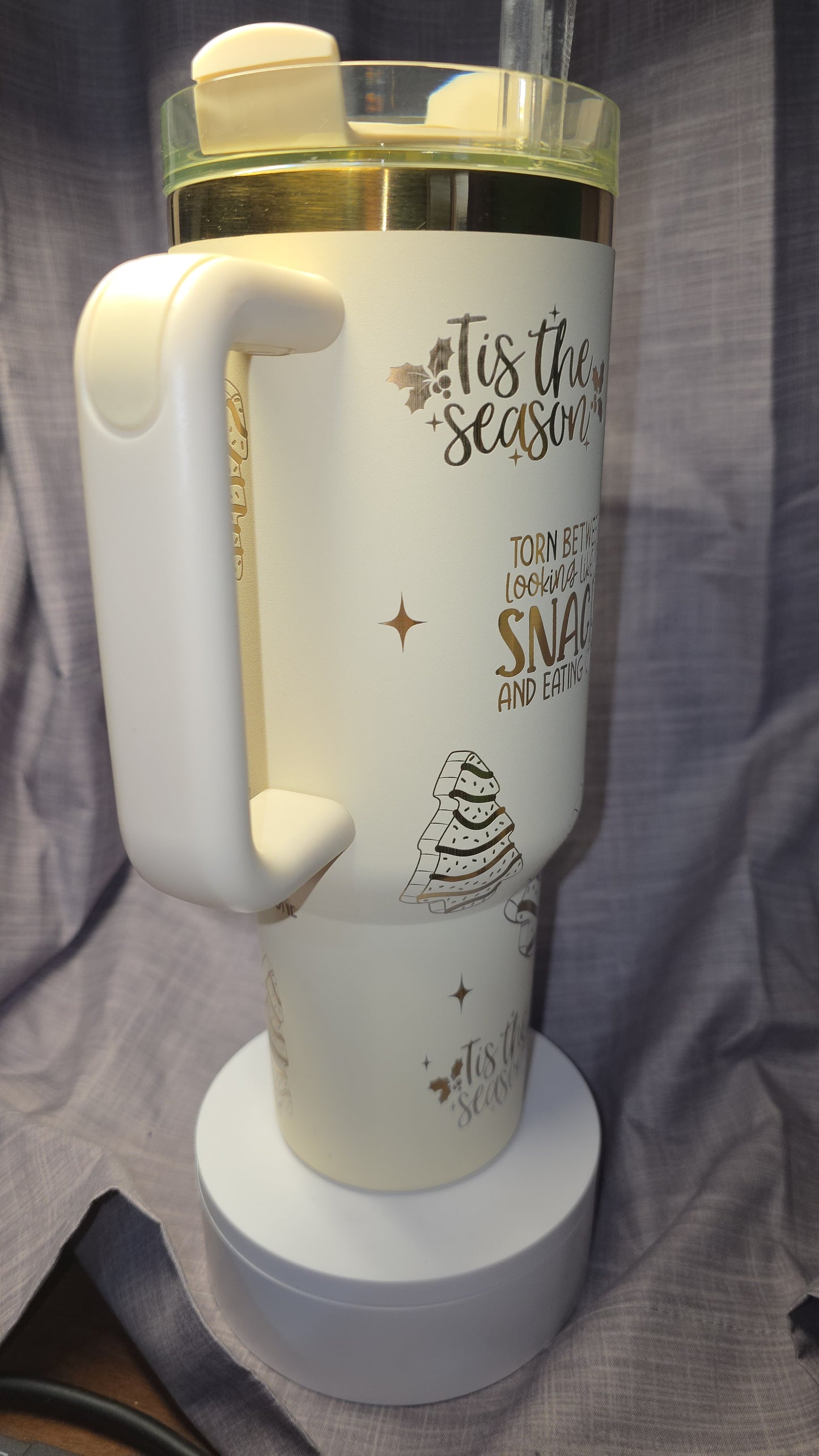 40oz Laser Engraved Christmas 🎄 Tree Insulated Travel Tumbler