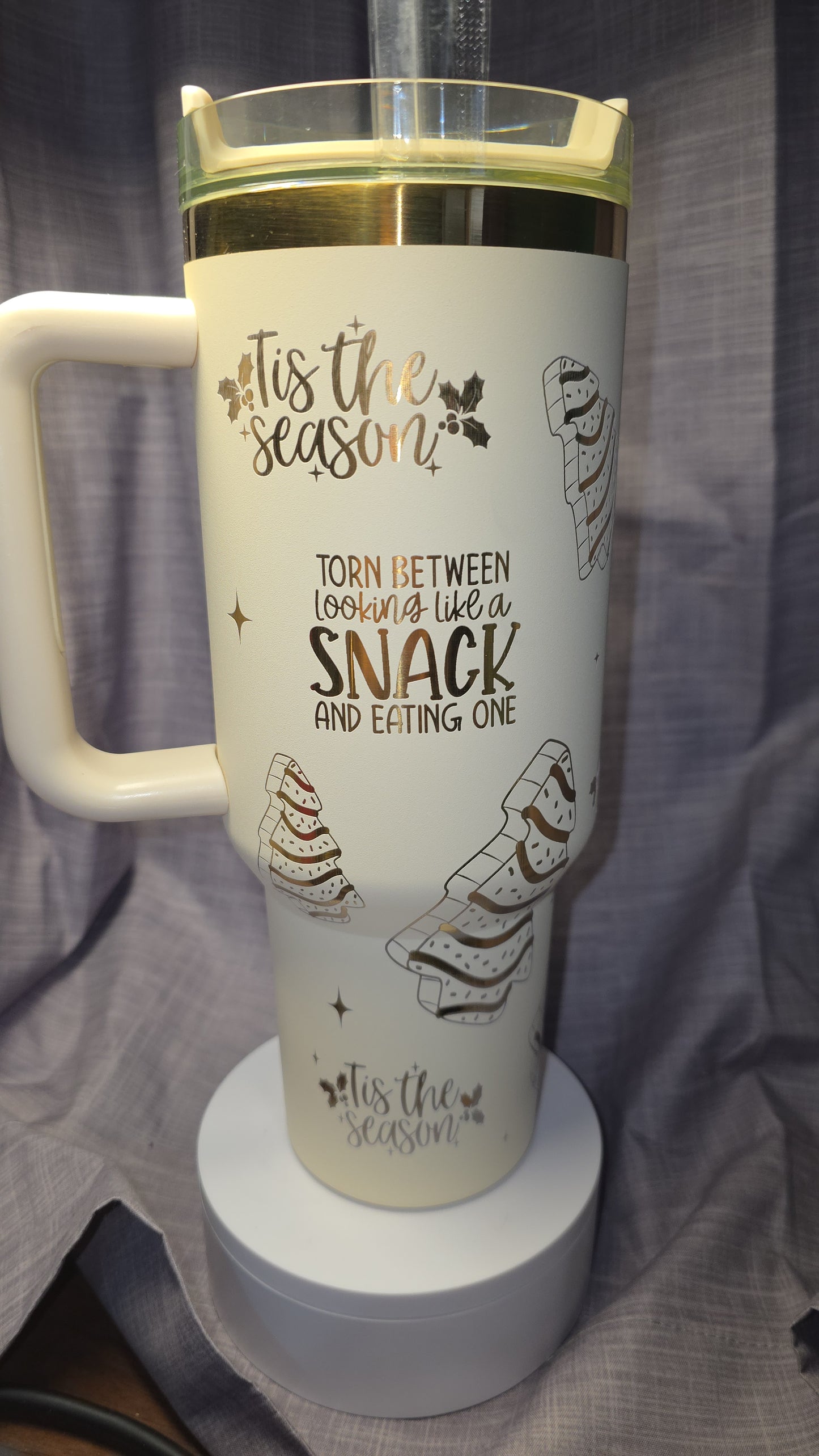 40oz Laser Engraved Christmas 🎄 Tree Insulated Travel Tumbler