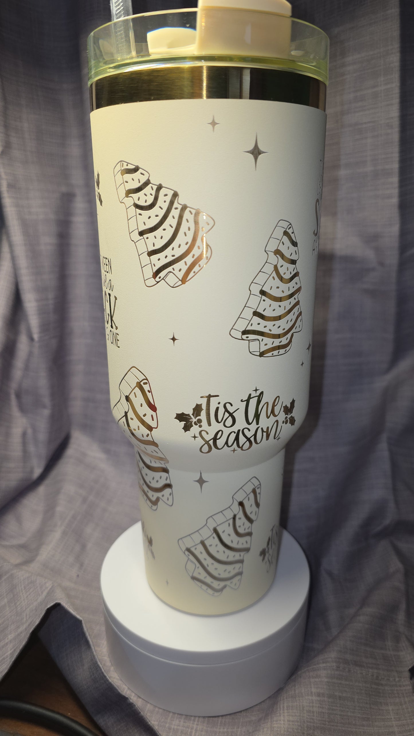 40oz Laser Engraved Christmas 🎄 Tree Insulated Travel Tumbler
