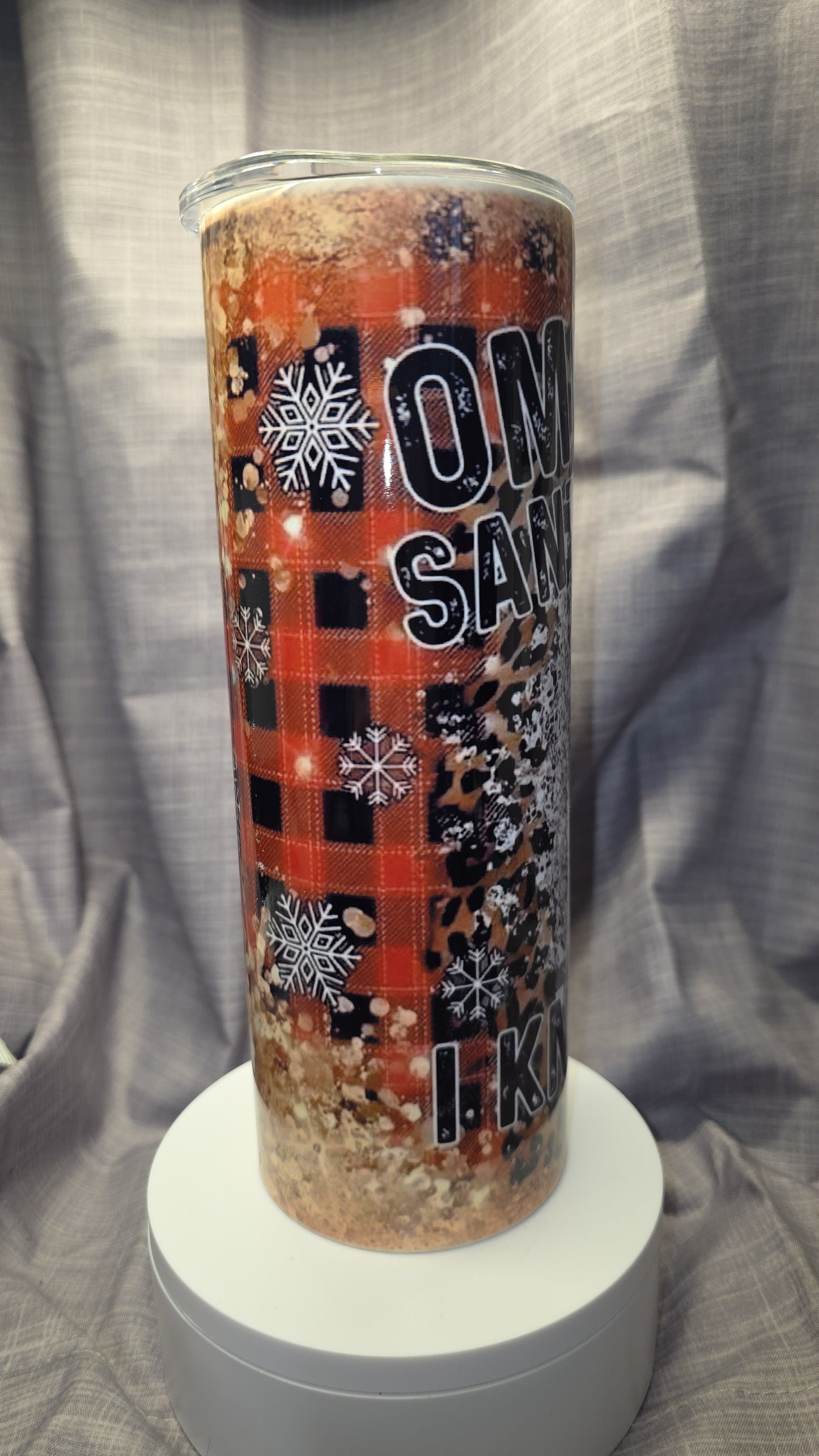 Fun "OMG Santa, I know him" Insulated Travel Mug