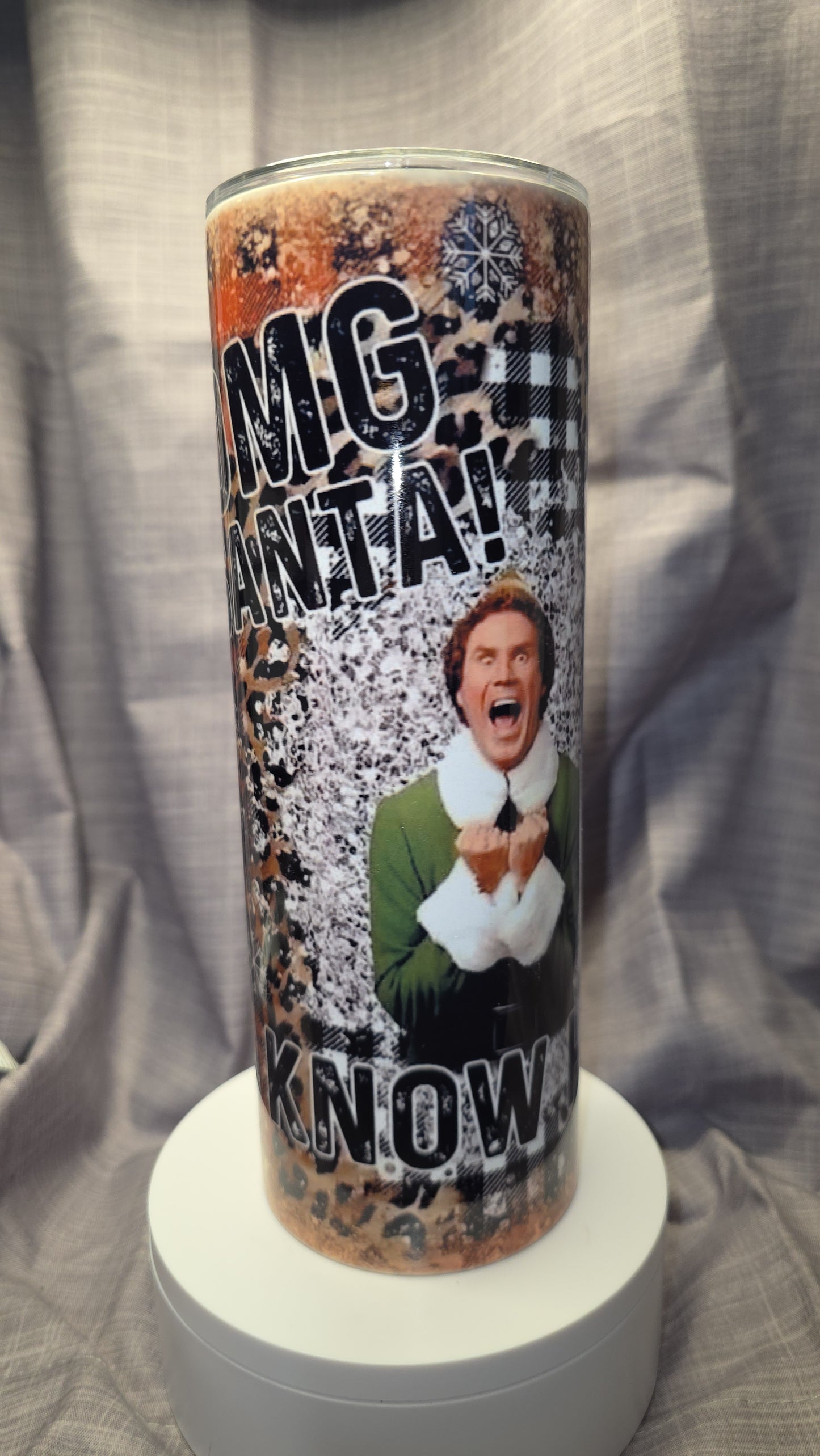 Fun "OMG Santa, I know him" Insulated Travel Mug
