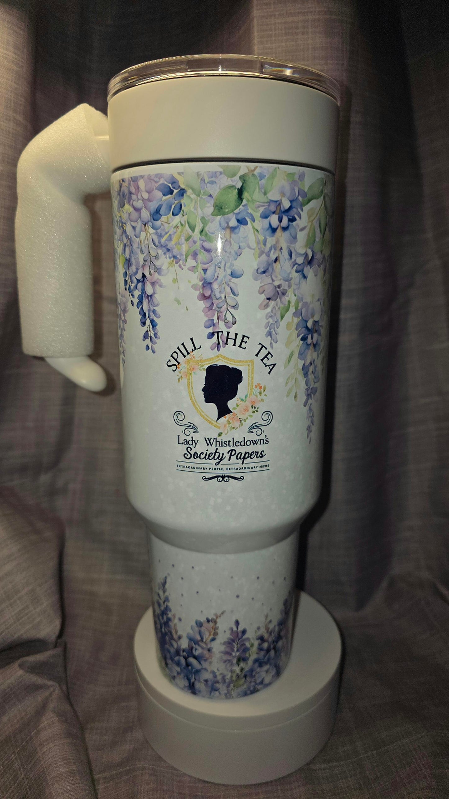 Beautiful Custom Designed Bridgerton Travel Tumbler