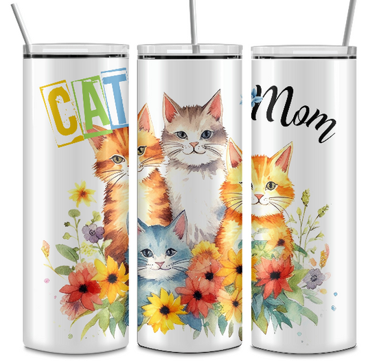 Cat Mom Insulated Travel Tumbler