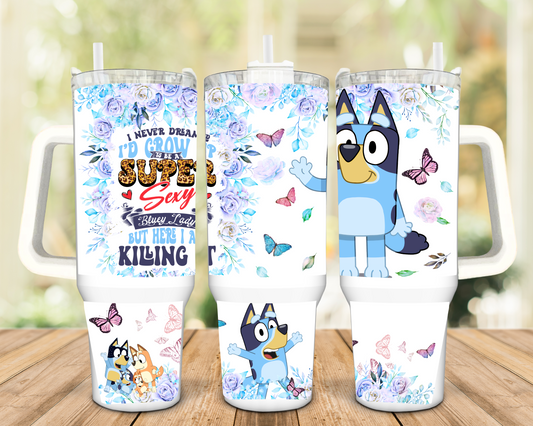 Bluey Mom 40oz Insulated Travel Tumbler