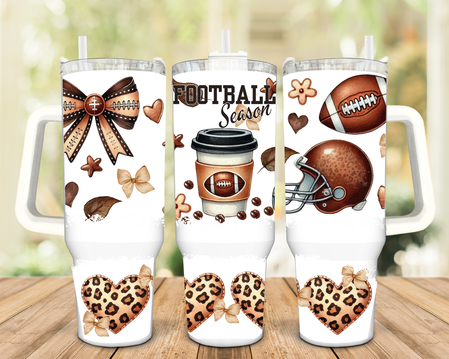 Football Season 40oz Insulated Travel Tumbler