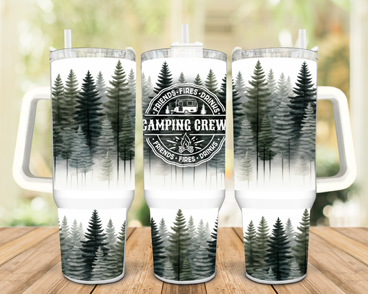 Wilderness Mountains and Camping Crew 40oz Insulated Travel Tumbler
