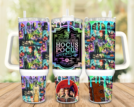 Hocus Pocus Halloween 40oz Insulated Travel Tumbler