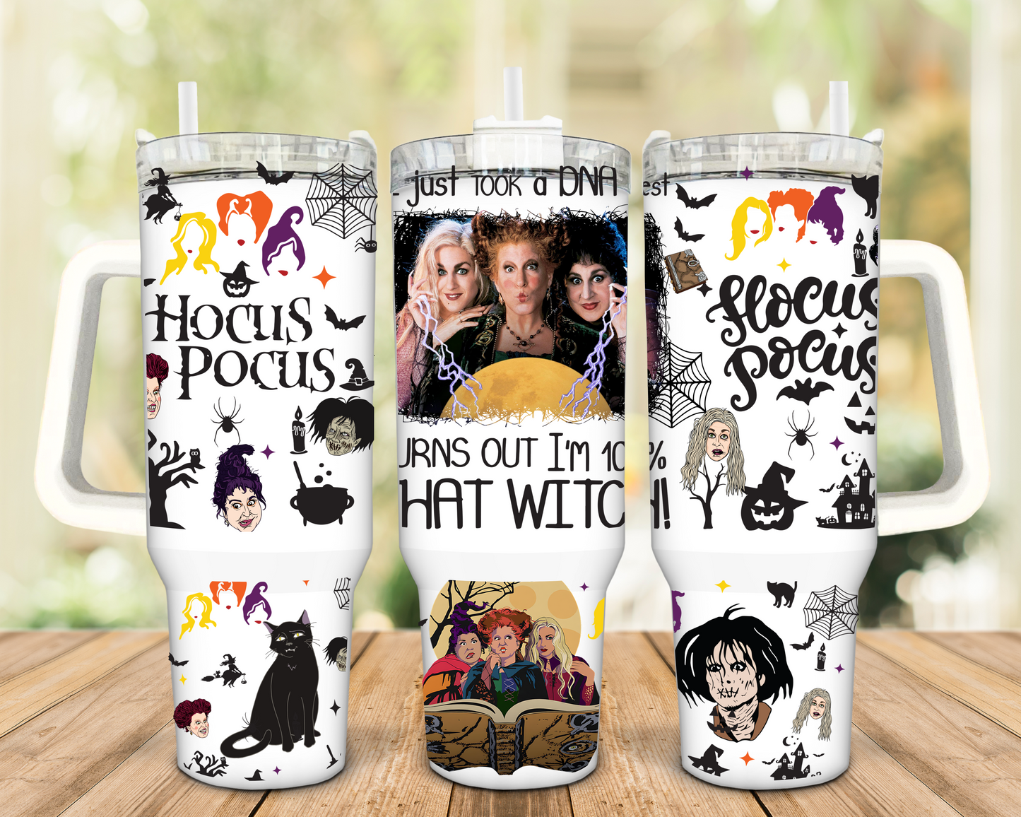 Hocus Pocus Halloween 40oz Insulated Travel Tumbler