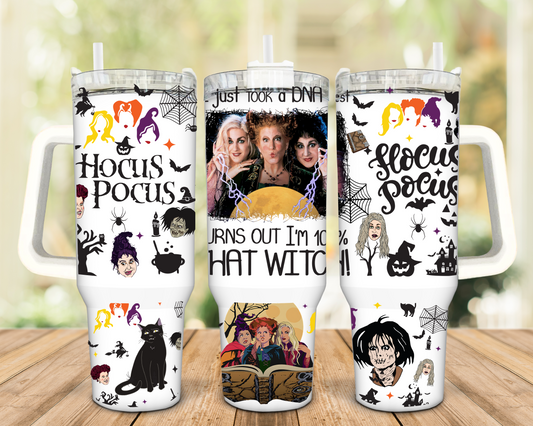 Hocus Pocus Halloween 40oz Insulated Travel Tumbler
