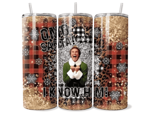Fun "OMG Santa, I know him" Insulated Travel Mug