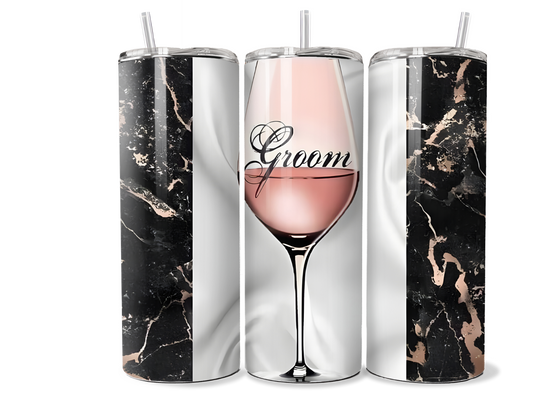 Custom Groom Stainless Steel Tumbler - Wedding Party Gift