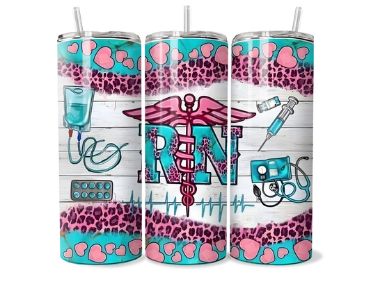 RN Registered Nurse Tumbler - Custom Stainless Steel Nurse Travel Mug