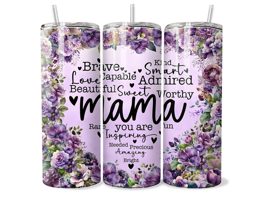 Floral "Mama" Definition Insulated Tumbler - Mother's Day Gift