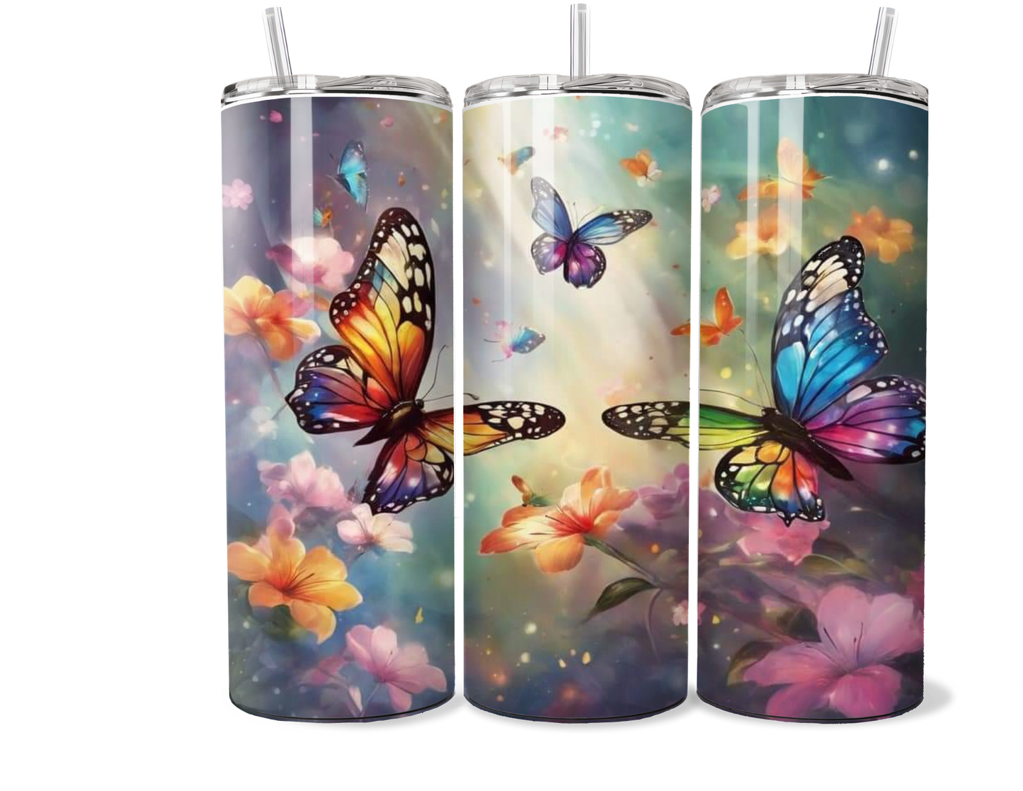 Floral & Butterfly 20oz/30oz Insulated Tumbler – Mother's Day Gift