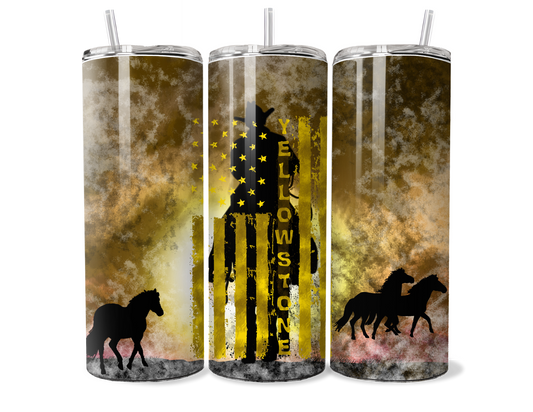 Custom 20oz/30oz Yellowstone Insulated Tumbler - Western Cowboy Drinkware